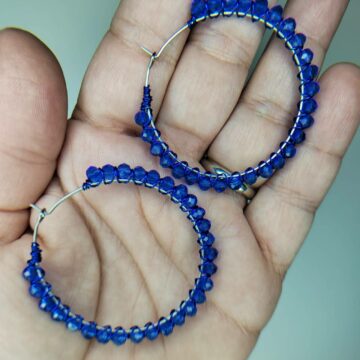 Naušnice JAKALU - kraljevsko plave (prozirne) - nakit