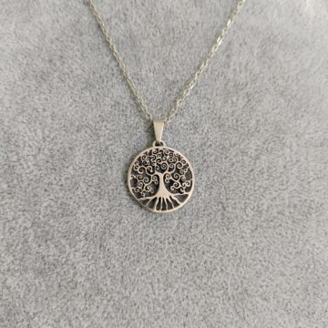 Ogrlice od nehrđajućeg čelika – drvo života u krugu - nakit